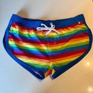 Andrew Christian Rainbow Swim Shorts – Barely Worn – Size Small